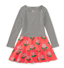 Tea Collection SALE Tiered Skirted Twirl Dress Winter Camellia