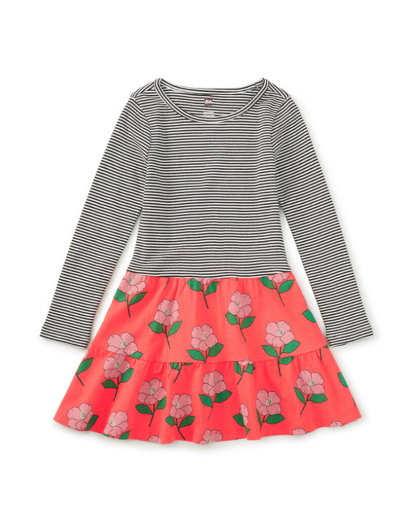 Tea Collection Tiered Skirted Twirl Dress Winter Camellia