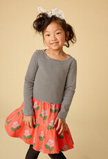 Tea Collection Tiered Skirted Twirl Dress Winter Camellia