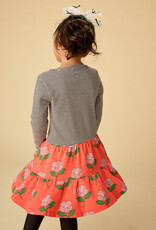 Tea Collection Tiered Skirted Twirl Dress Winter Camellia