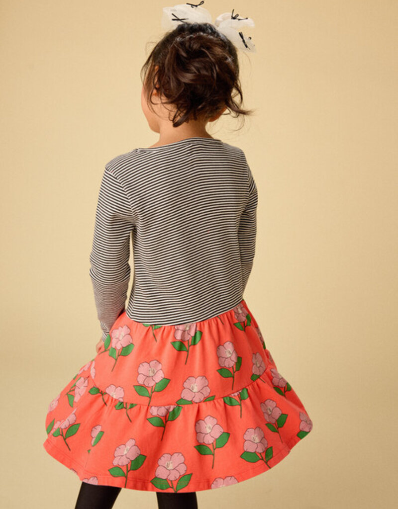 Tea Collection Tiered Skirted Twirl Dress Winter Camellia