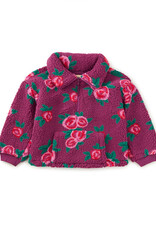 Tea Collection Teddy Fleece Pullover Painted Rose