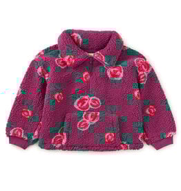 Tea Collection SALE Teddy Fleece Pullover Painted Rose