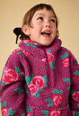 Tea Collection Teddy Fleece Pullover Painted Rose