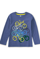 Tea Collection Bike Pile Graphic Tee Regatta Blue