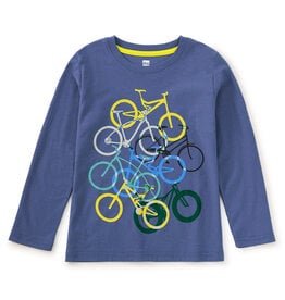 Tea Collection Bike Pile Graphic Tee Regatta Blue