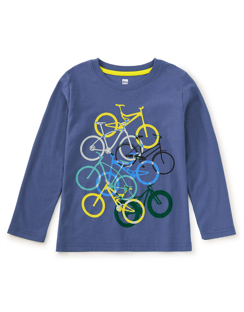Tea Collection Bike Pile Graphic Tee Regatta Blue