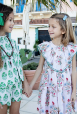 Pink Chicken girls misha scallop 2-piece set - green strawflower