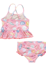 Pink Chicken girls joy tankini - pink seashells