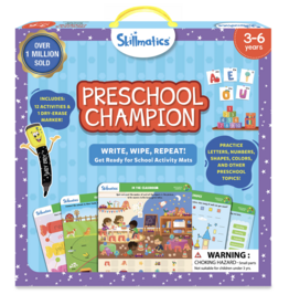 Skillmaticts Preschool Champion Wipe and Write Activity Mats