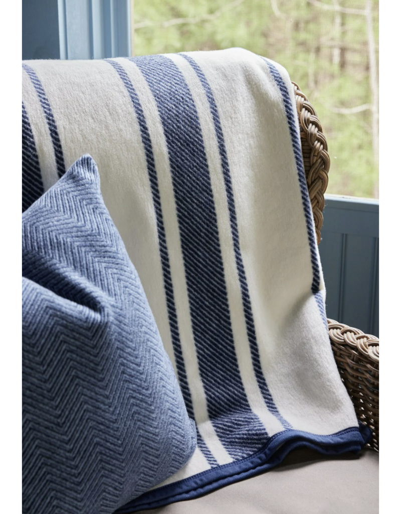 ChappyWrap Dockside Stripe Navy Blanket