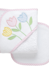 3 Marthas Tulip Applique Hooded Towel Washcloth Set