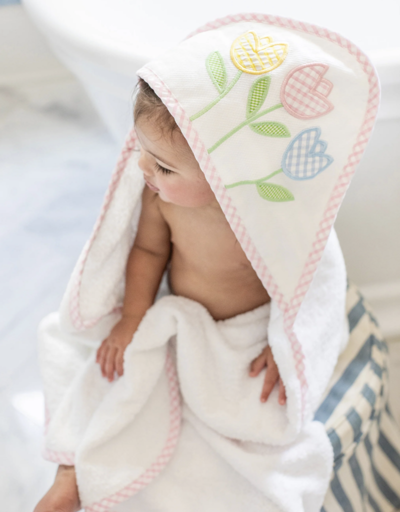 3 Marthas Tulip Applique Hooded Towel Washcloth Set