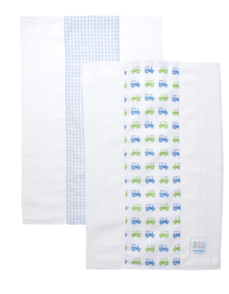 3 Marthas Tractor Set of 2 Burps