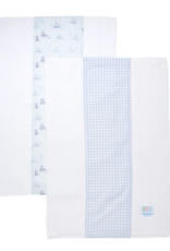 3 Marthas Sailboat Set of 2 Burps Blue