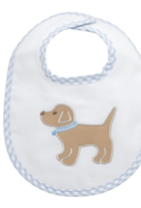 3 Marthas Puppy Applique Basic Bib Blue