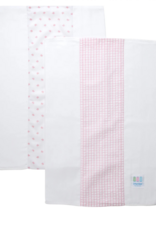 3 Marthas Pink Bow Set of 2 Burps