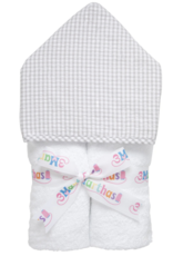 3 Marthas Big Check Gray Everykid Towel