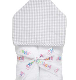 3 Marthas Big Check Gray Everykid Towel
