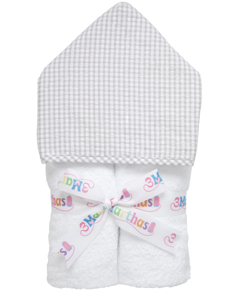 3 Marthas Big Check Gray Everykid Towel