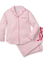 Petite Plume Womens Twill PJ Set Antique Red Ticking