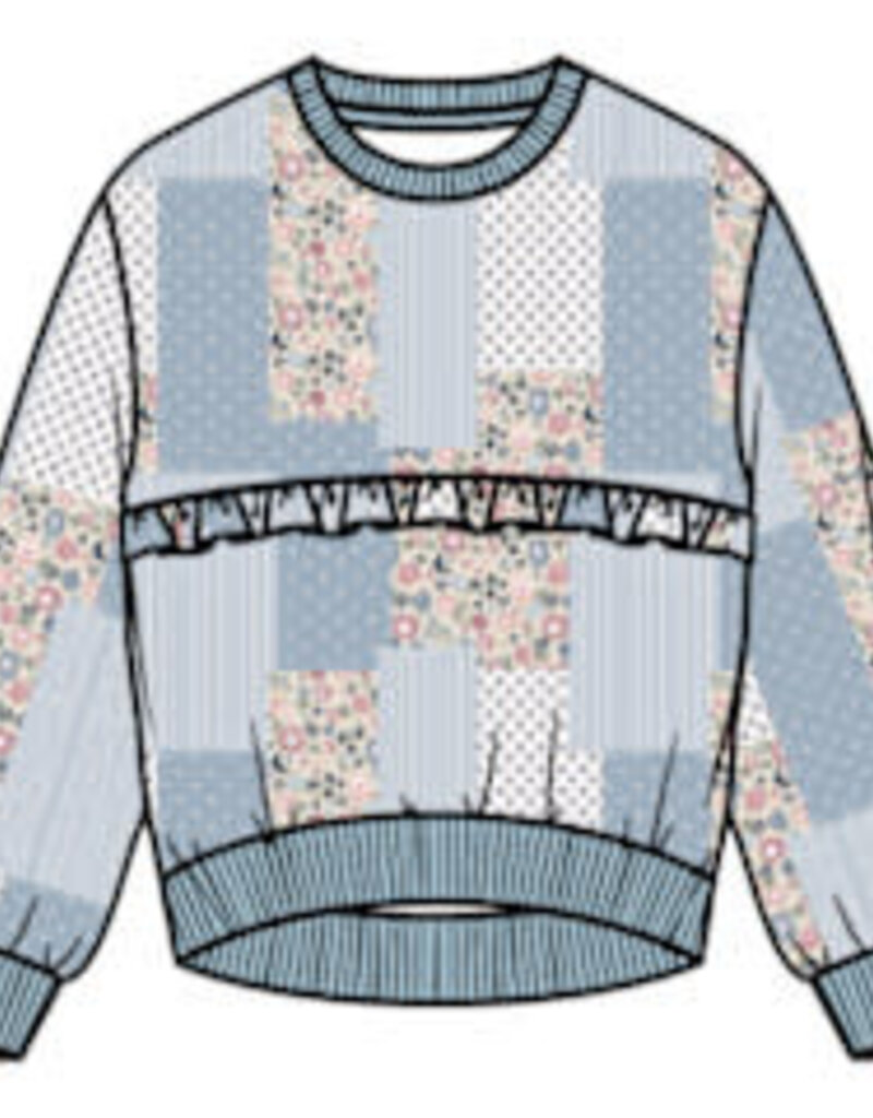miles the label L/S PATCHWORK SWEATSHIRT