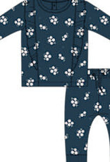 Petit Lem FLORAL PRINT BLUE PANT SET