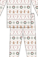 Petit Lem HOLIDAY TREATS FAIR ISLE PRINT THERMAL PJ SET