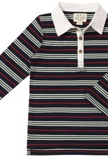 Me & Henry Rupert Navy/Red Stripe Rugby