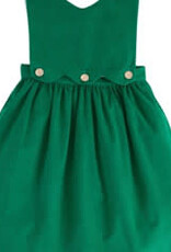 Little English Button Panel Jumper Evergreen Corduroy