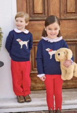 Little English Smocked Madeline Blouse White w/Red