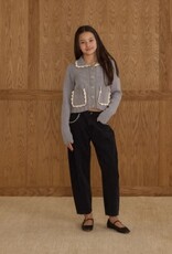 Rylee + Cru Inc. COLLARED CARDIGAN || DUSTY BLUE TEEN