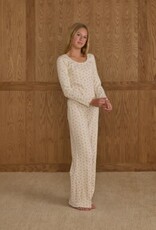 Rylee + Cru Inc. RIBBED LOUNGE SET || NATURAL DITSY TEEN