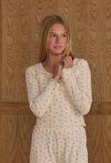 Rylee + Cru Inc. RIBBED LOUNGE SET || NATURAL DITSY TEEN
