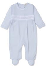 Kissy Kissy Footie w/Hand Smocking Lt Blue F24