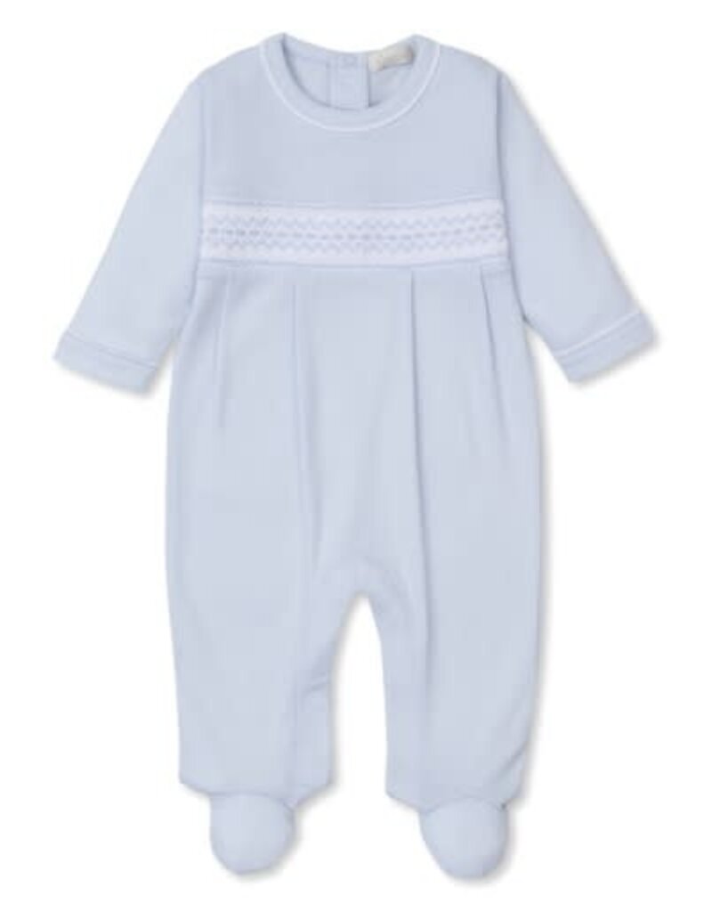 Kissy Kissy Footie w/Hand Smocking Lt Blue F24