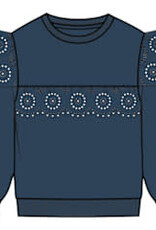 miles the label L/S SWEATSHIRT W/RUFFLE NAVY