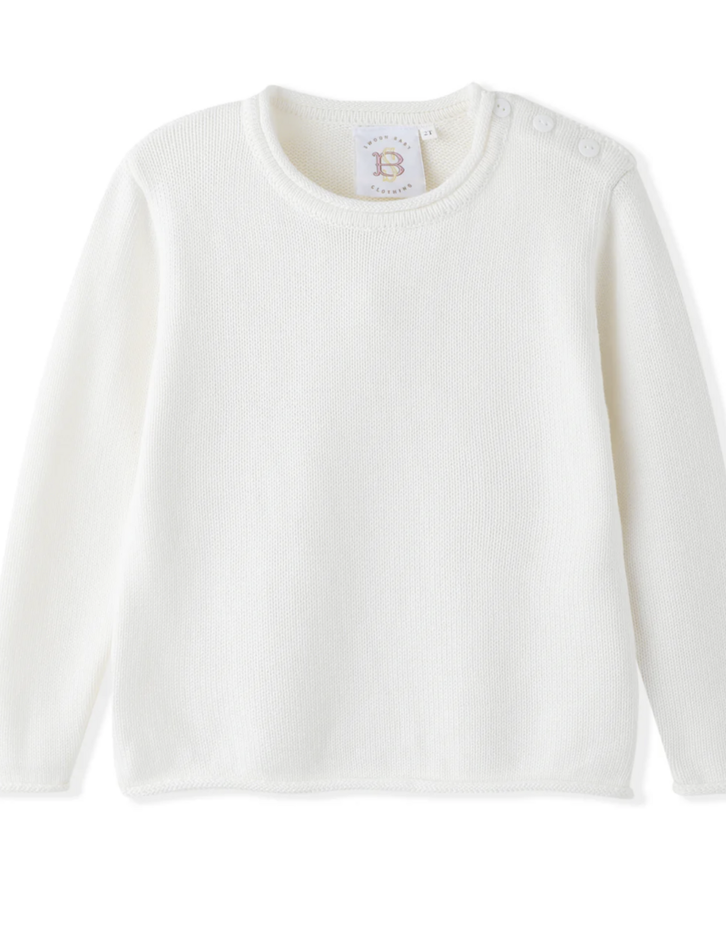 Swoon Kids Clothing Rolled Neck Cream Sweater