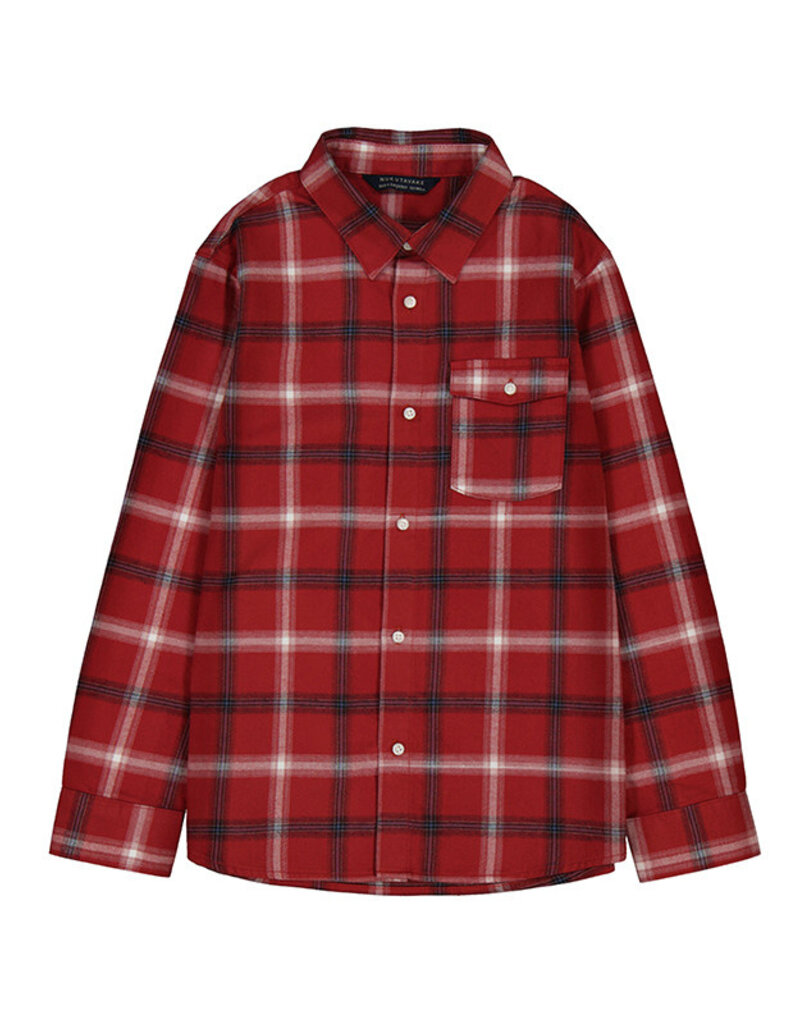 Mayoral L/S Blackberry Plaid Shirt
