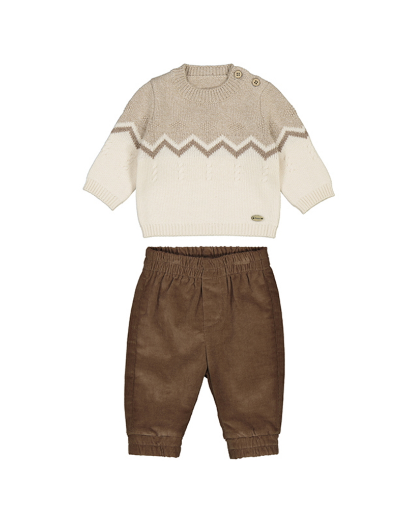 Mayoral Brown Pant/Sweater Set