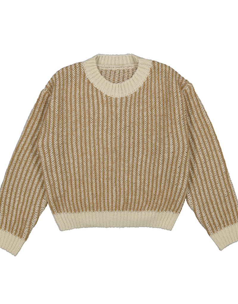 Mayoral Camel Striped Sweater