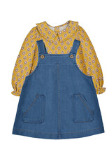 Mayoral Jean Overall Dress Top Set