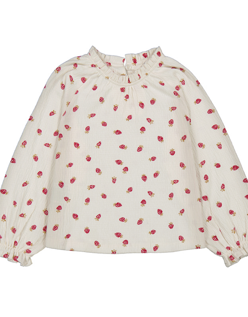 Mayoral L/S Strawberry Print Top