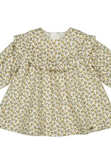 Mayoral Olive Printed Velvet Dress