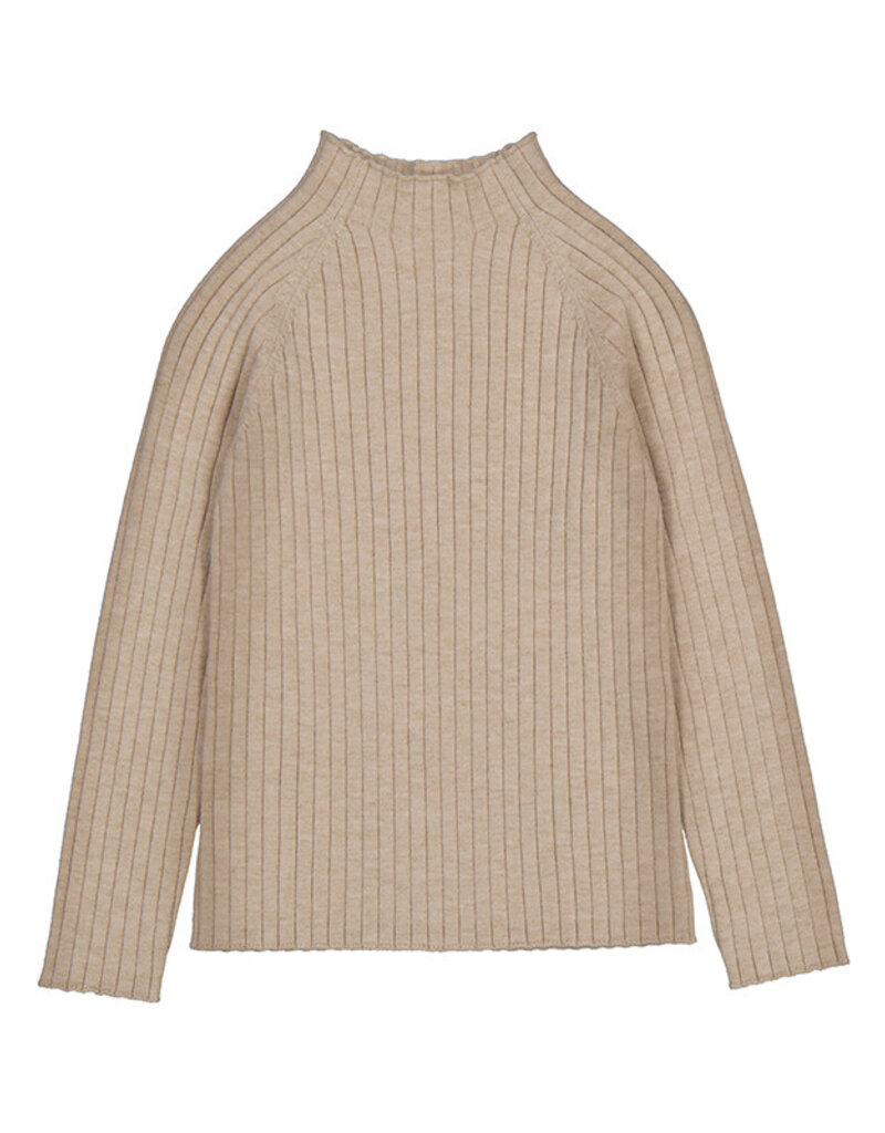 Mayoral Rib Mock Neck Sweater Toffee