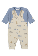 Mayoral Safari Print Knit Overall Set