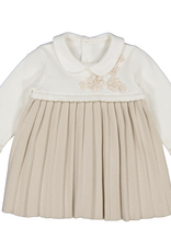 Mayoral Soft Rose Dress w/Stitched Flowers