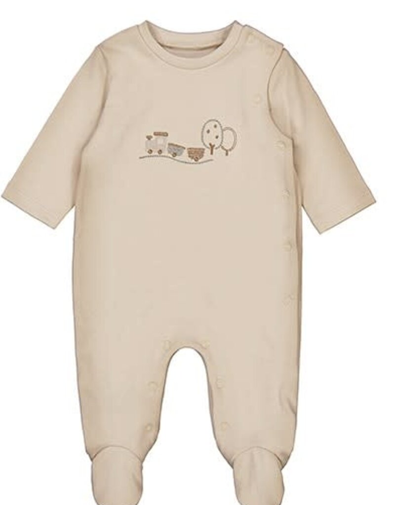 Mayoral Tan Train Print Footie