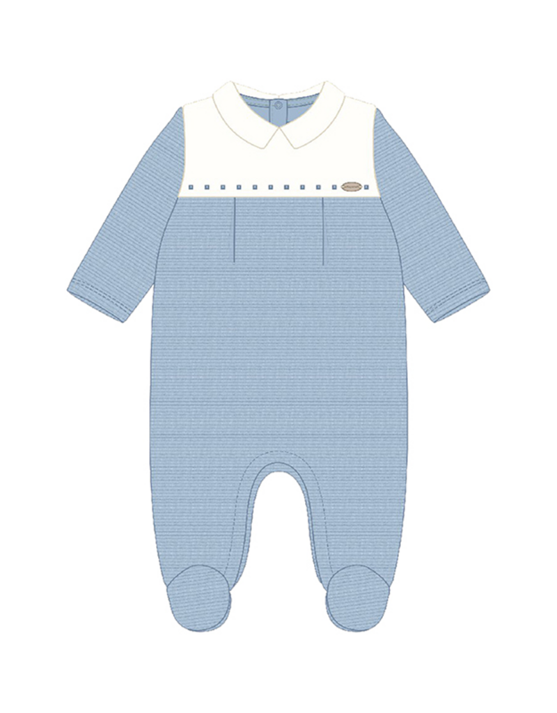 Mayoral Velour Cloud Blue Footie