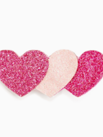 Sweet Wink Pink Sparkle Hearts Valentines Clip